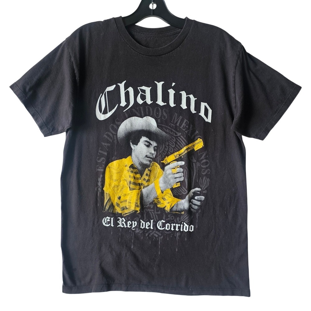 Chalino Sanchez El Rey del Corrido Graphic T-Shirt Black Mens ML 1671